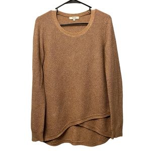 Madewell Women’s Thick Knit Tan Crewneck Sweater Size Small